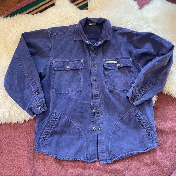 Vintage Alien Workshop Mens Jacket XL shacket Blue Made in USA Grunge Skater Y2K - Picture 1 of 9